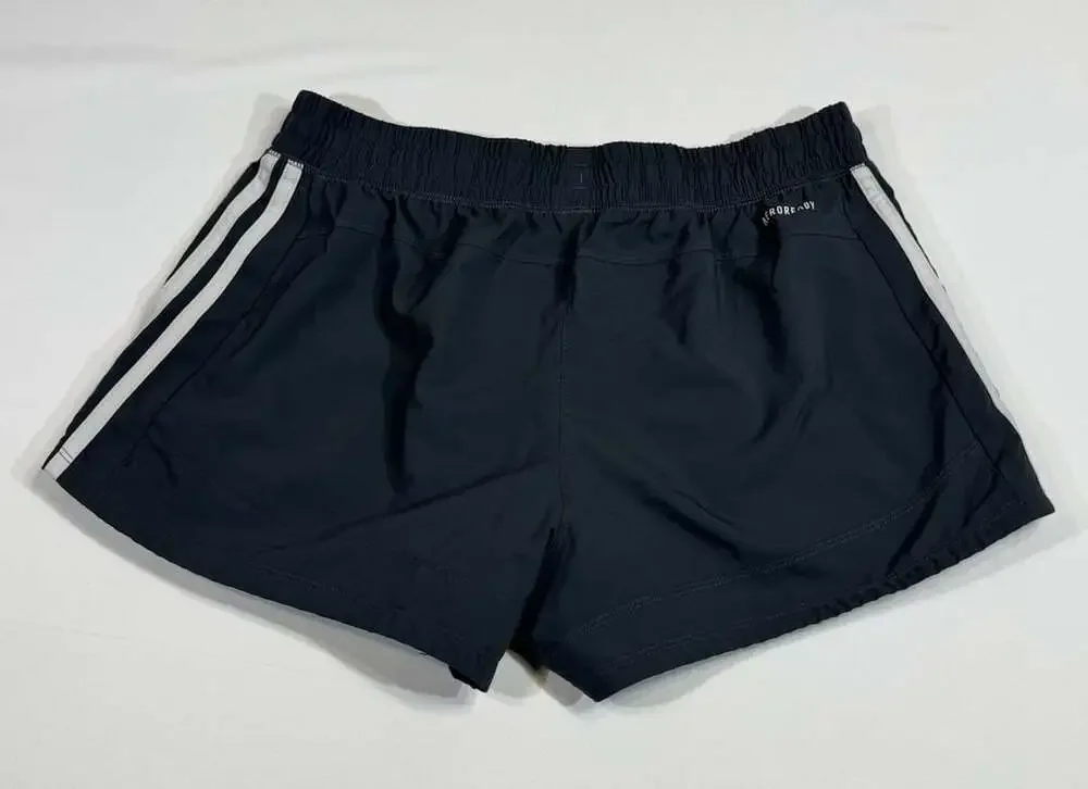 Adidas Pacer 3-Stripes Shorts Size M Black Aeroready Athletic